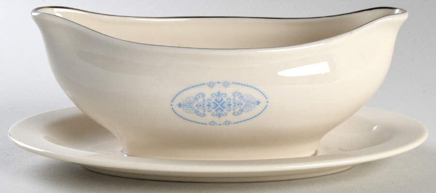 Chateau Gravy Boat with Attached Underplate by Royal Hostess-1