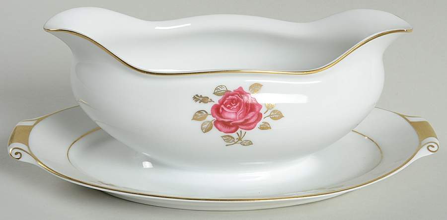 Radiance Gravy Boat with Attached Underplate by Royal Hostess-1