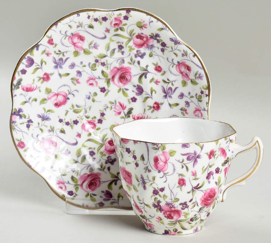5040 Flat Cup & Saucer Set by Rosina-Queens-1