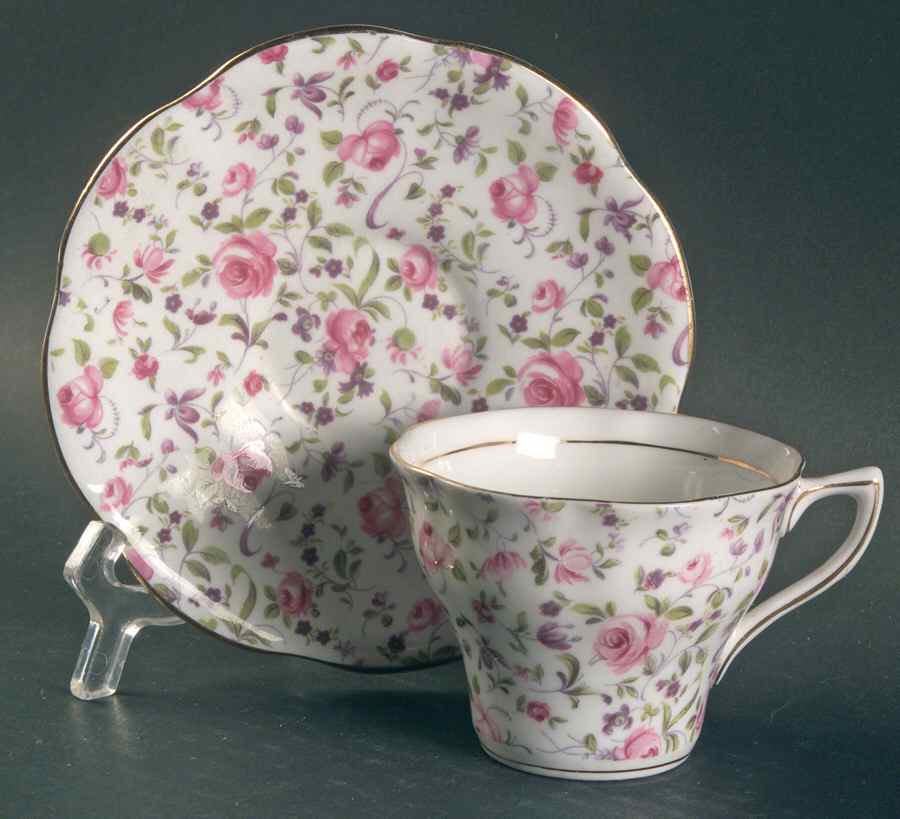 5040 Flat Cup & Saucer Set by Rosina-Queens-1