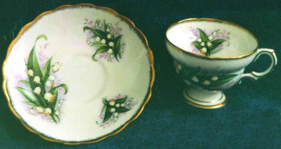 5449 Footed Cup & Saucer Set by Rosina-Queens-1