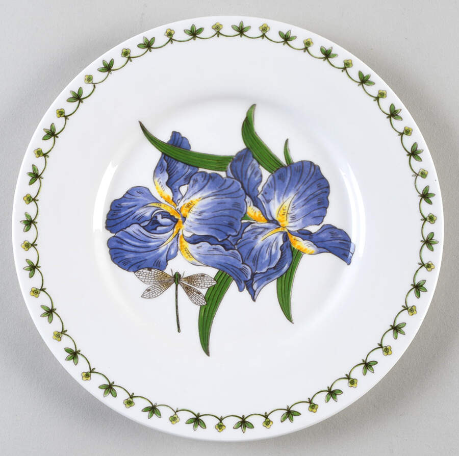 Blue Iris Salad/Dessert Plate by Rosina-Queens-1