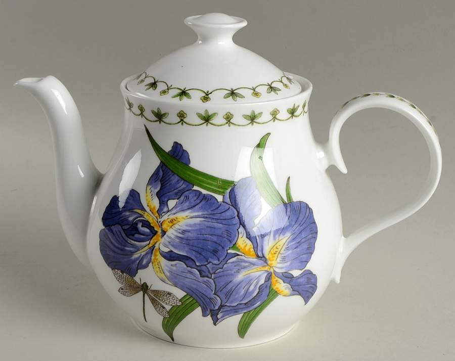Blue Iris Teapot & Lid by Rosina-Queens-1