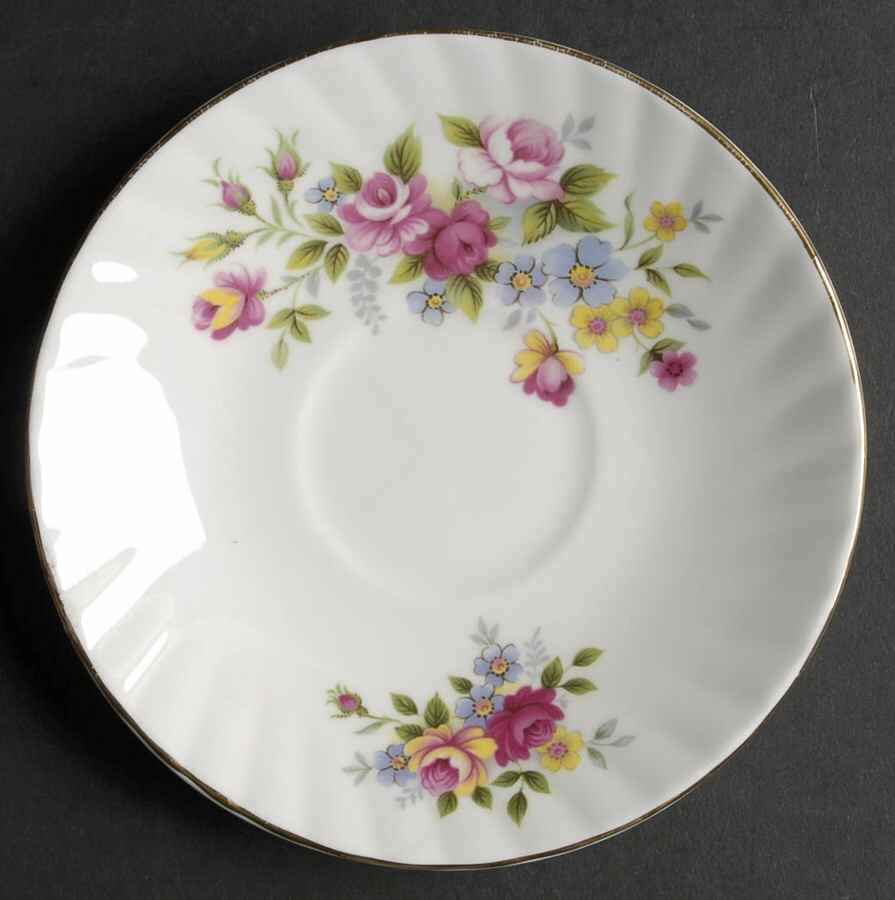 Centenary Year (Flowers, Shape 1) Saucer for Footed Cup by Rosina-Queens-1