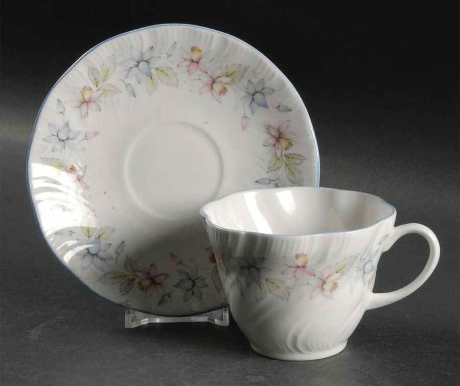Claire Flat Cup & Saucer Set by Rosina-Queens-1