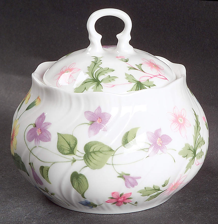 Country Meadow Sugar Bowl & Lid by Rosina-Queens-1