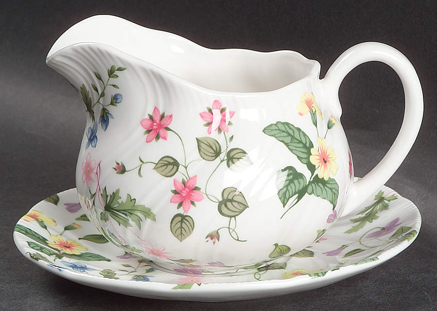 Country Meadow Gravy Boat & Underplate by Rosina-Queens-1