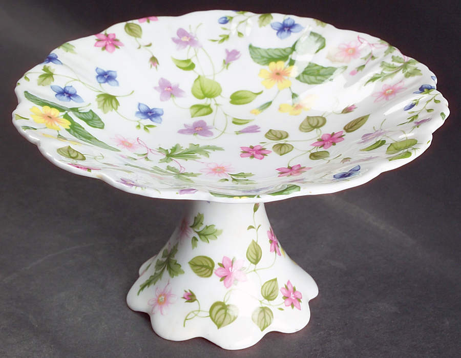 Country Meadow Round Compote (Height X Width) by Rosina-Queens-1