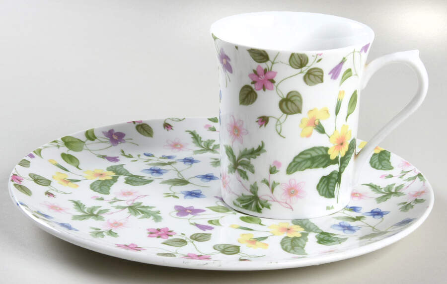 Country Meadow Snack Plate & Mug Set by Rosina-Queens-1