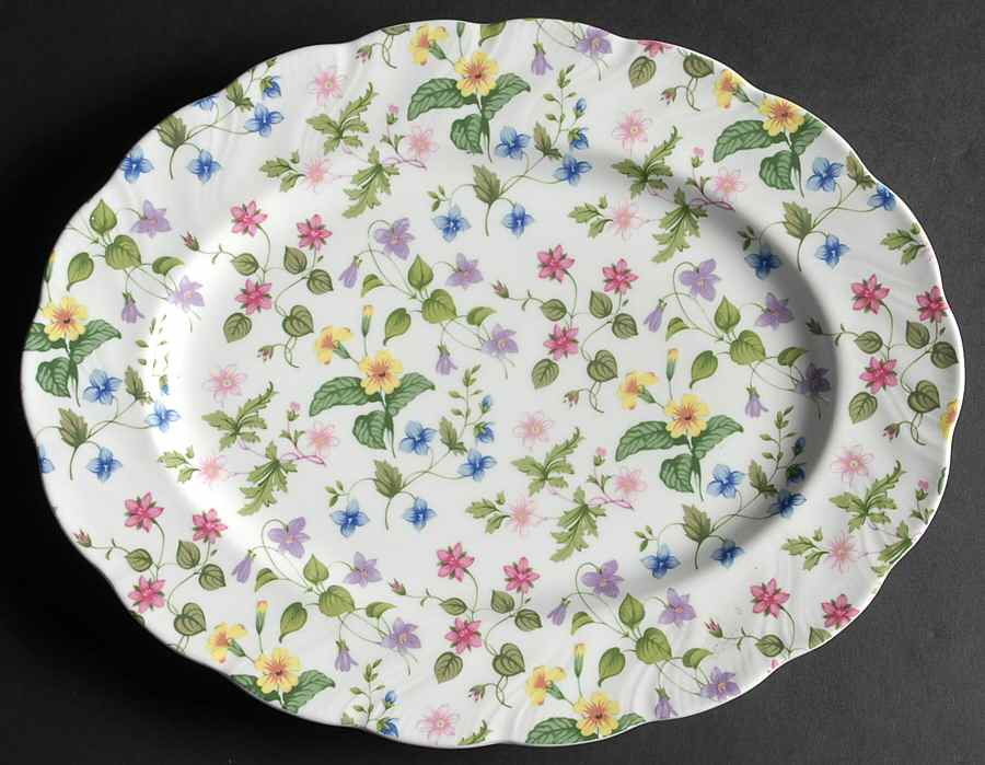 Country Meadow 13" Oval Serving Platter by Rosina-Queens-1
