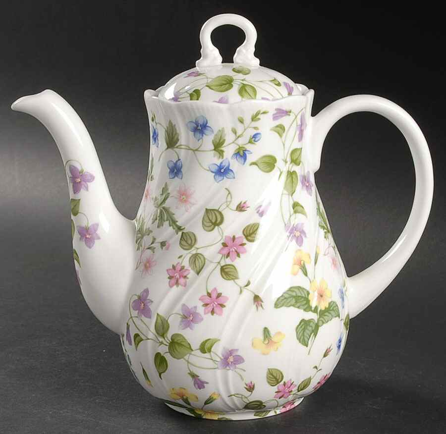 Country Meadow Coffee Pot & Lid by Rosina-Queens-1