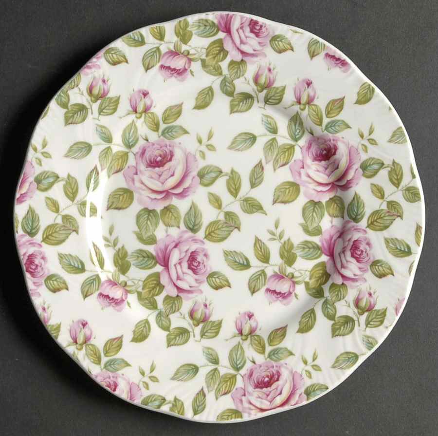 Cottage Rose Salad/Dessert Plate by Rosina-Queens-1