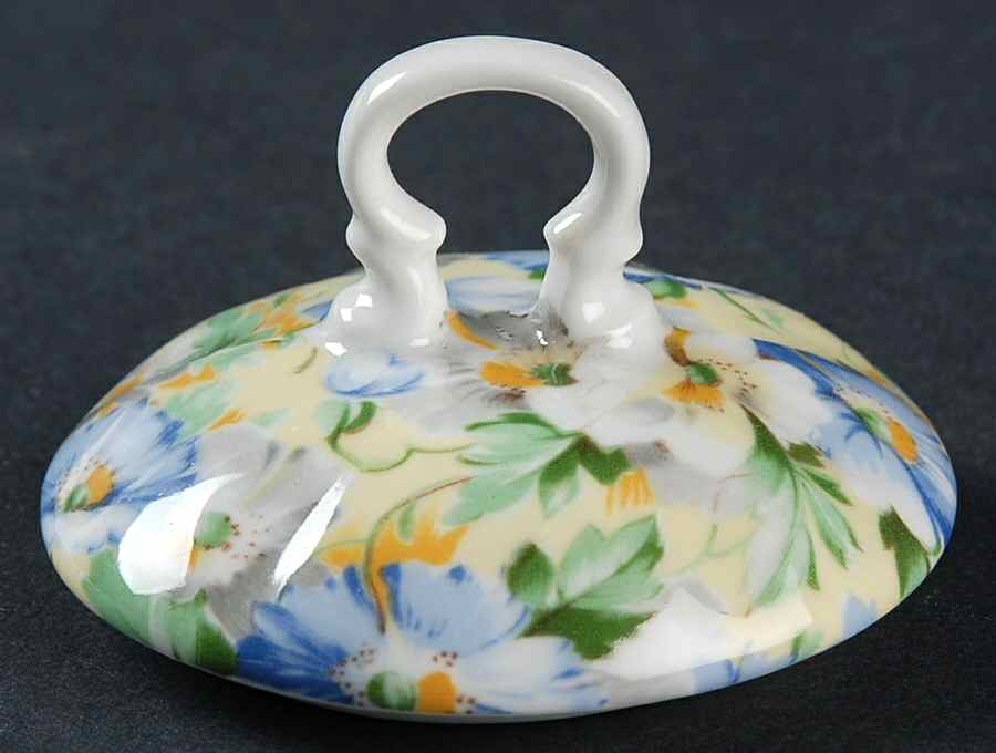English Chintz Lid for Sugar Bowl by Rosina-Queens-1