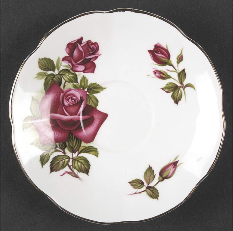 English Roses Saucer by Rosina-Queens-1