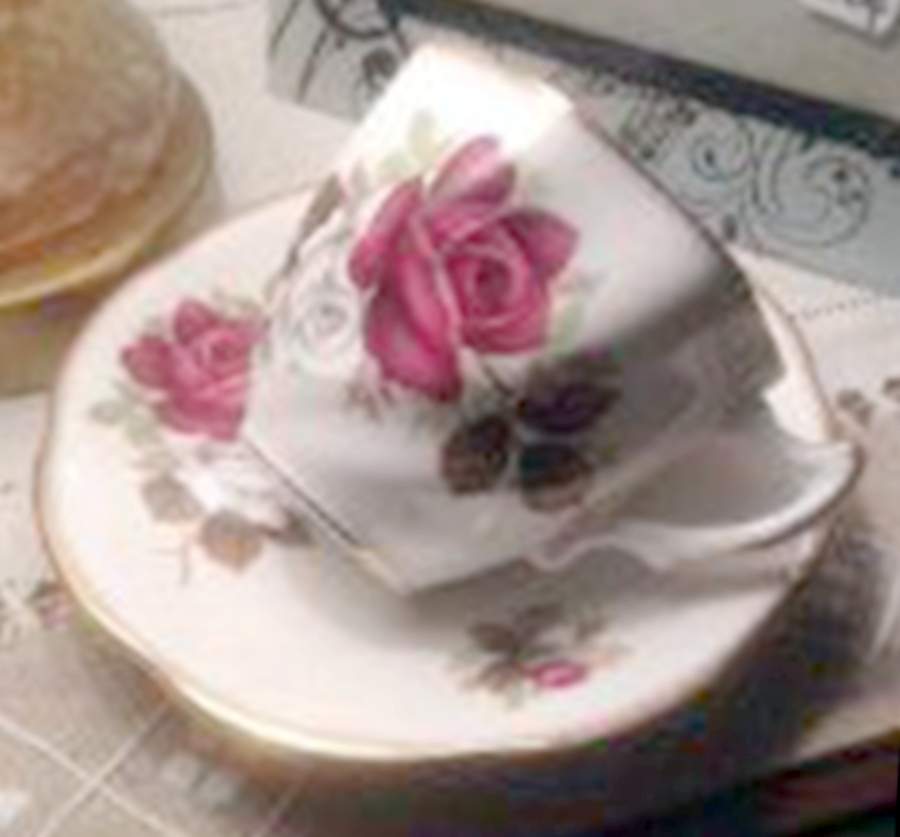 English Roses Footed Cup & Saucer Set by Rosina-Queens-1