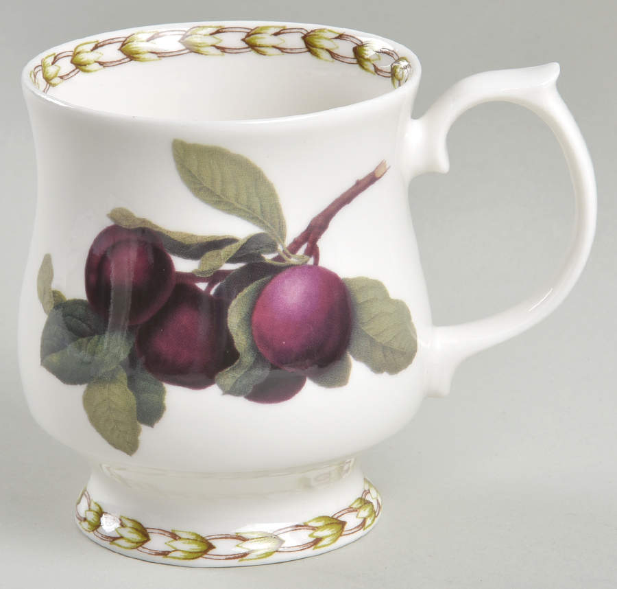 Hooker's Fruit (Bone, Made In England) Footed Mug by Rosina-Queens-1