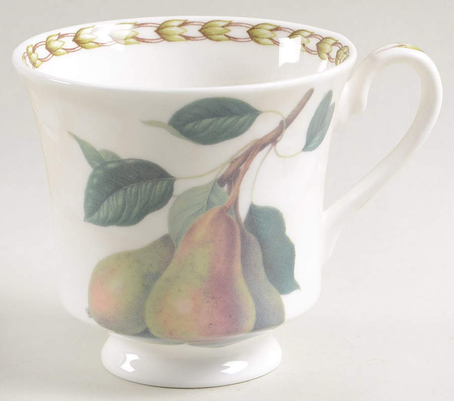 Hooker's Fruit (Bone, Made In England) Footed Cup by Rosina-Queens-1