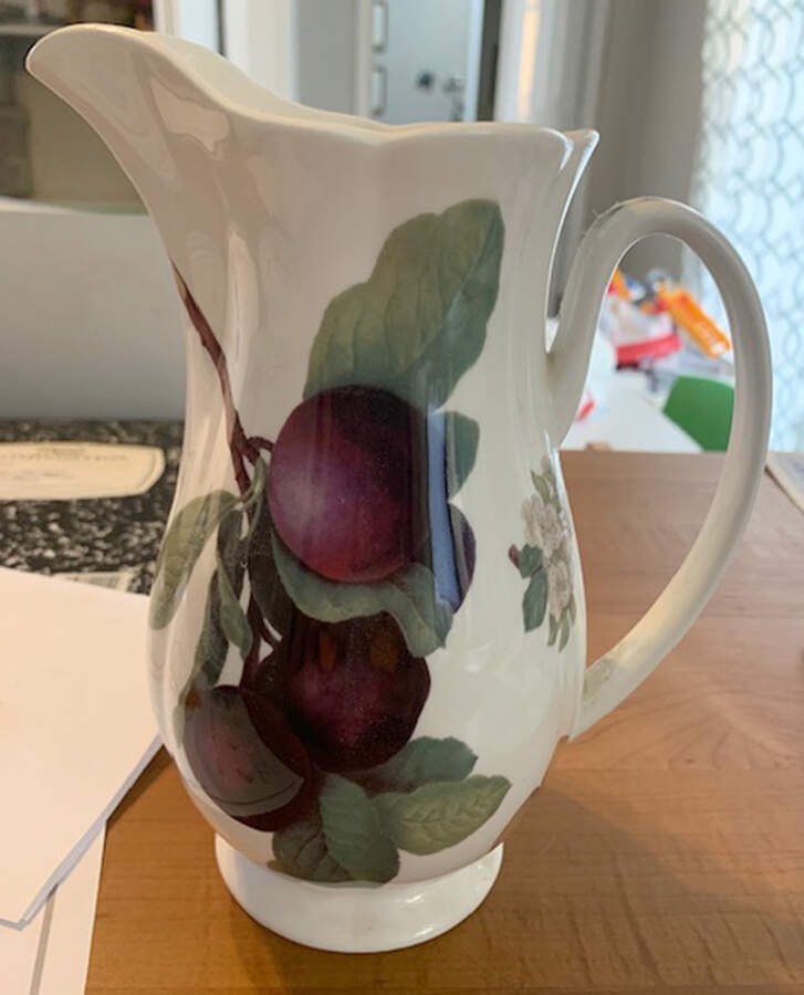 Hooker's Fruit (Bone, Made In England) 32 Oz Pitcher by Rosina-Queens-1