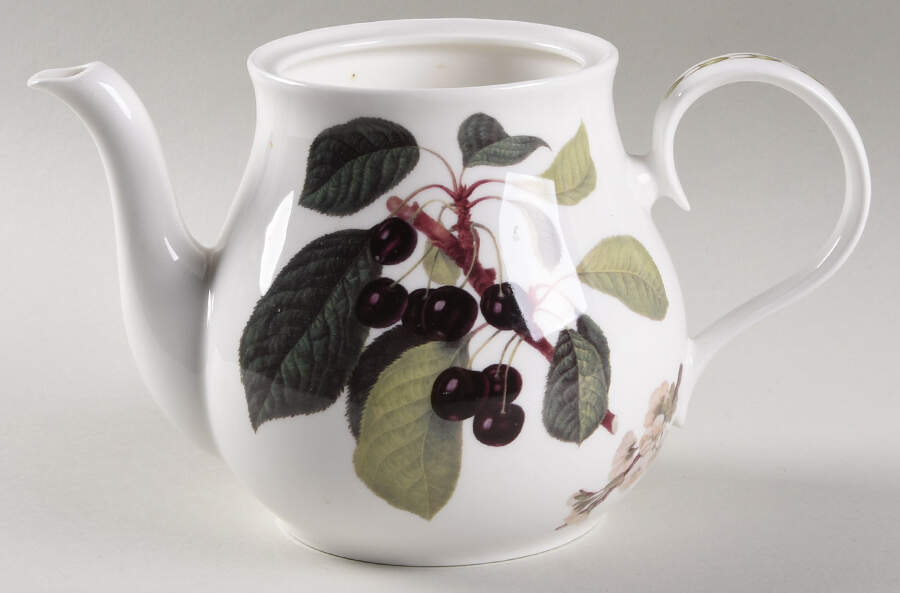 Hooker's Fruit (Bone, Made In England) Teapot No Lid by Rosina-Queens-1