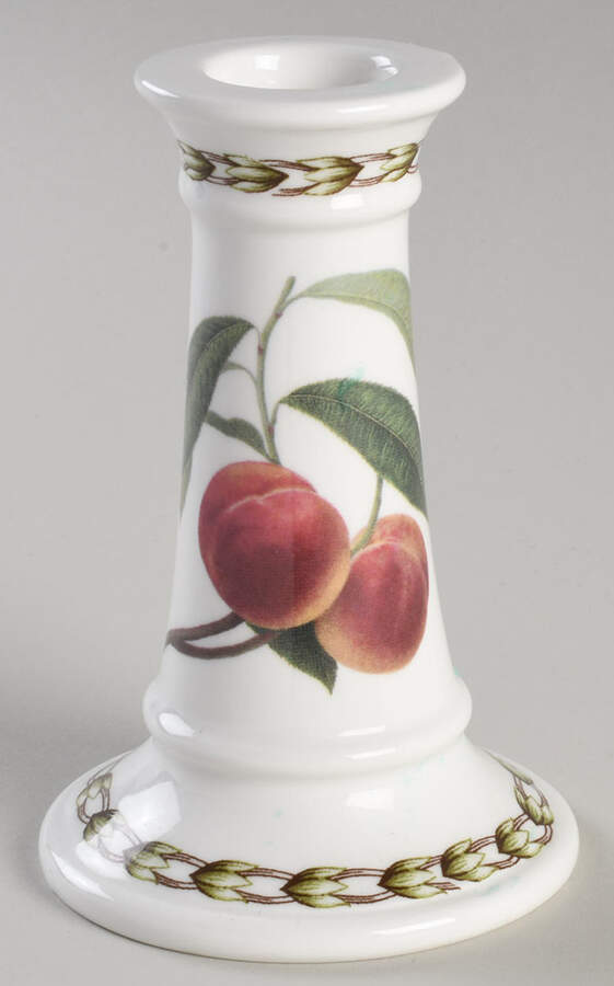 Hooker's Fruit (Bone, Made In England) Small Candlestick by Rosina-Queens-1