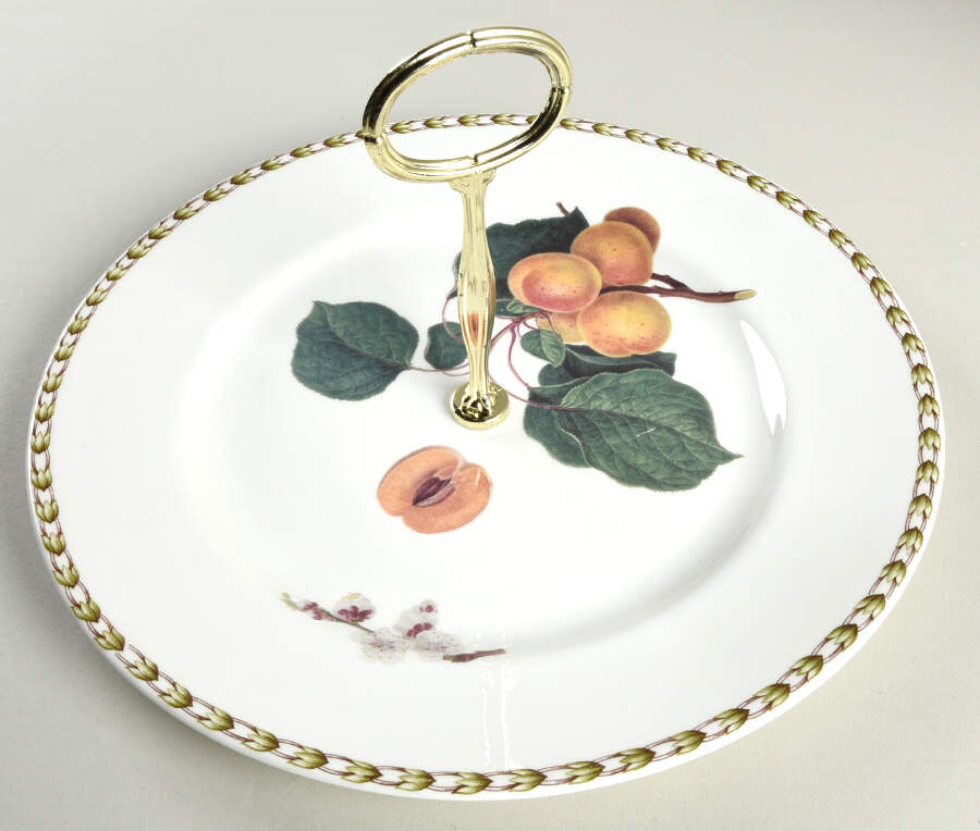 Hooker's Fruit (Bone, Made In England) Round Serving Plate with Center Handle (Dp) Hc by Rosina-Queens-1