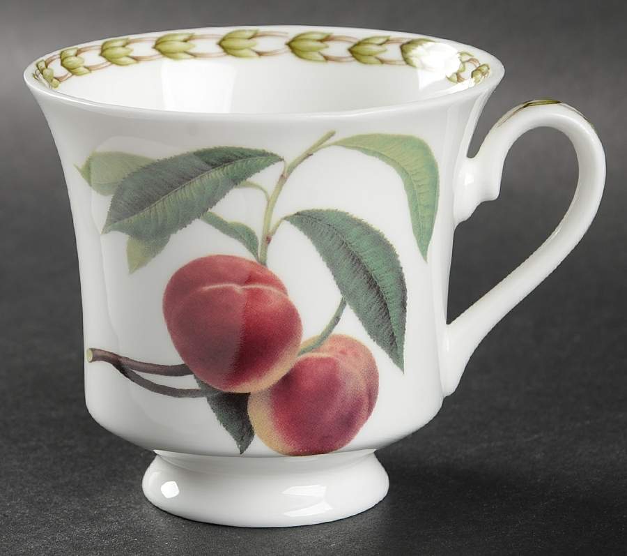 Hooker's Fruit (Bone, Made In England) Footed Cup by Rosina-Queens-1