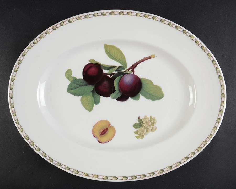 Hooker's Fruit (Bone, Made In England) 13" Oval Serving Platter by Rosina-Queens-1