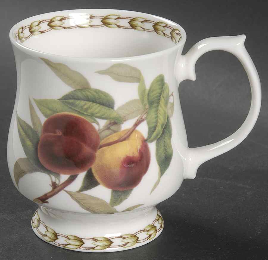 Hooker's Fruit (Bone, Made In England) Footed Mug by Rosina-Queens-1