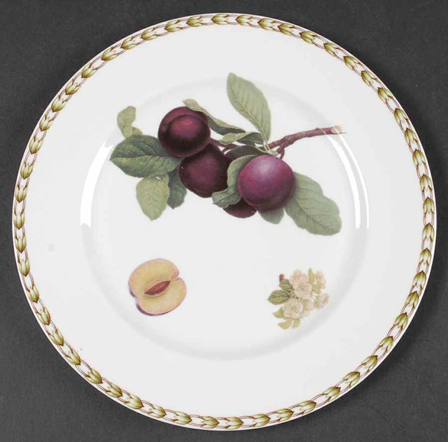 Hooker's Fruit (Bone, Made In England) Salad Plate by Rosina-Queens-1
