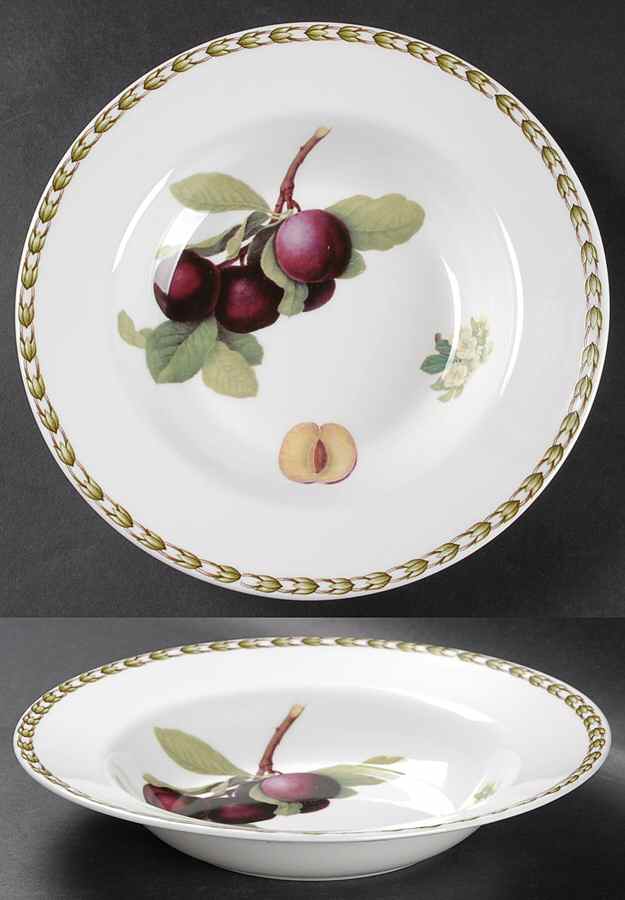Hooker's Fruit (Bone, Made In England) Rim Soup Bowl by Rosina-Queens-1