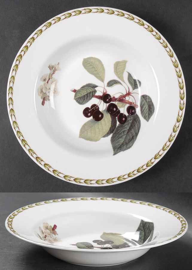 Hooker's Fruit (Bone, Made In England) Rim Soup Bowl by Rosina-Queens-1