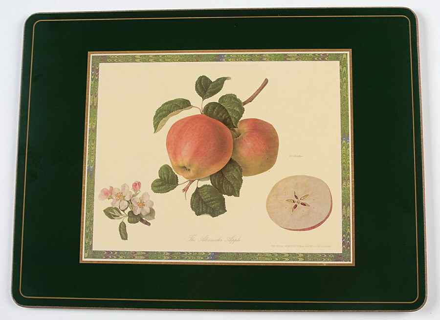 Hooker's Fruit (Bone, Made In England) Corkboard Placemat by Rosina-Queens-1