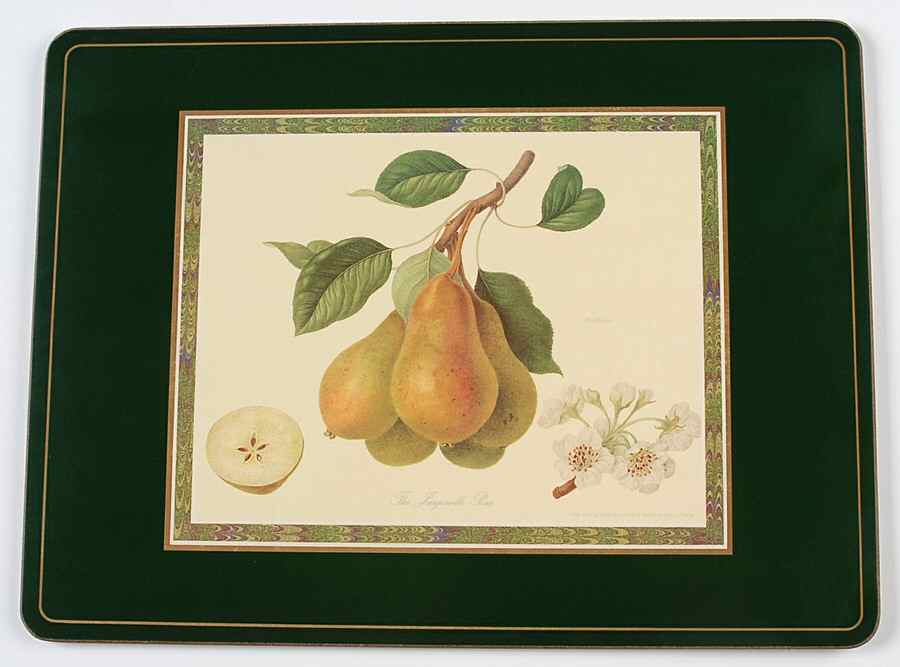 Hooker's Fruit (Bone, Made In England) Placemat-Corkboard by Rosina-Queens-1