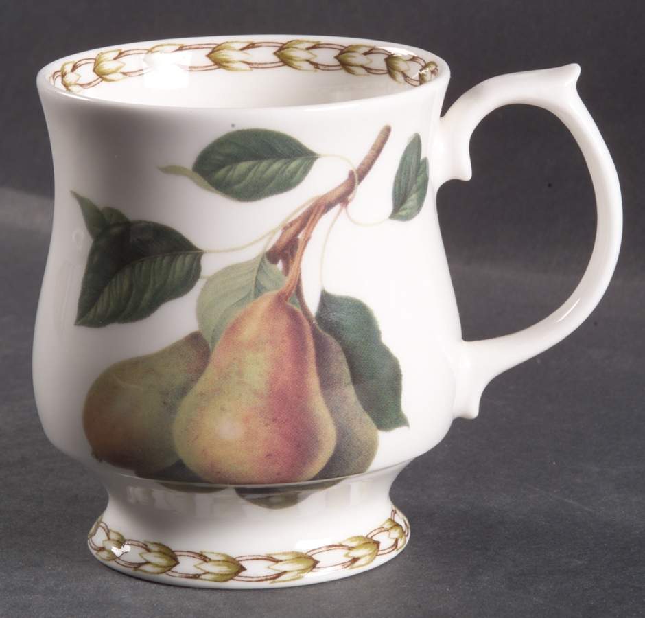 Hooker's Fruit (Bone, Made In England) Footed Mug by Rosina-Queens-1