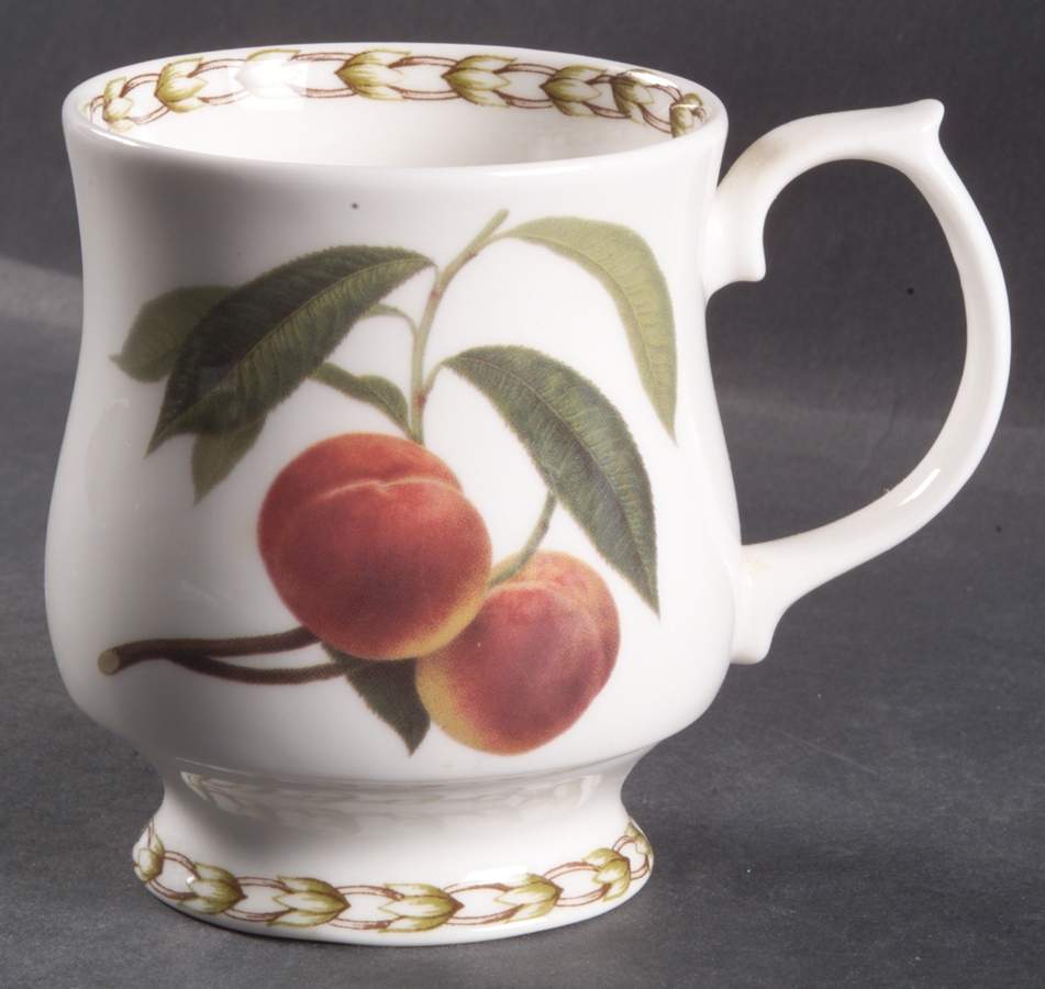 Hooker's Fruit (Bone, Made In England) Footed Mug by Rosina-Queens-1