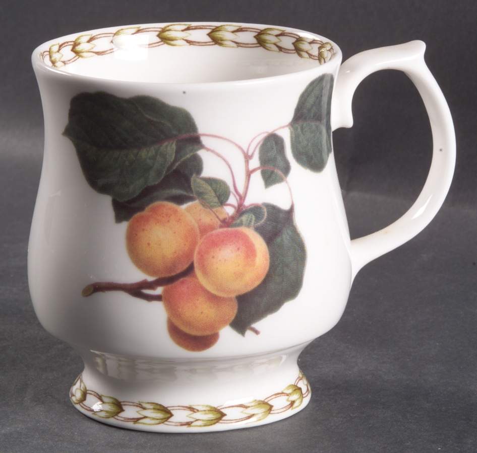 Hooker's Fruit (Bone, Made In England) Footed Mug by Rosina-Queens-1