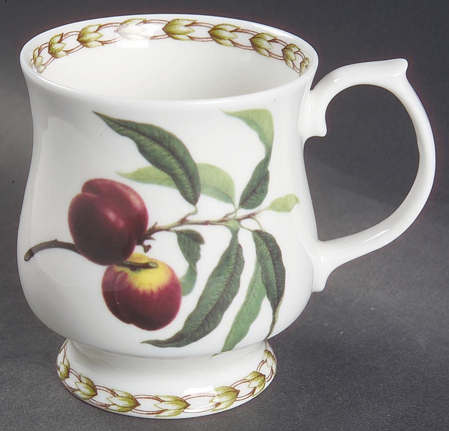 Hooker's Fruit (Bone, Made In England) Footed Mug by Rosina-Queens-1