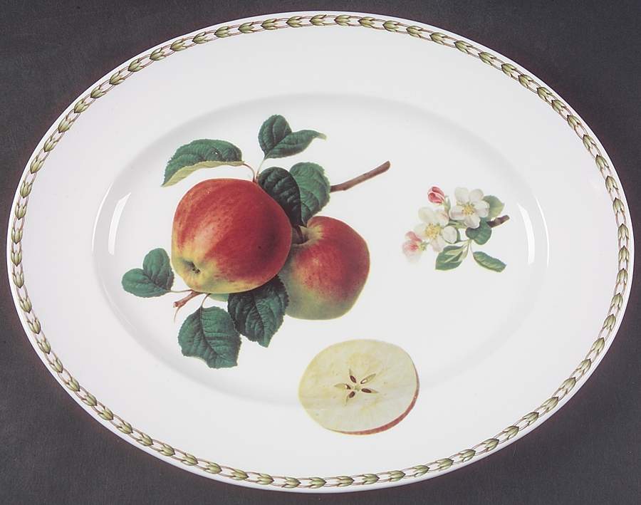 Hooker's Fruit (Bone, Made In England) 13" Oval Serving Platter by Rosina-Queens-1