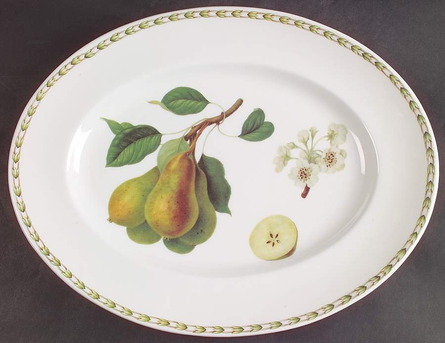 Hooker's Fruit (Bone, Made In England) 13" Oval Serving Platter by Rosina-Queens-1