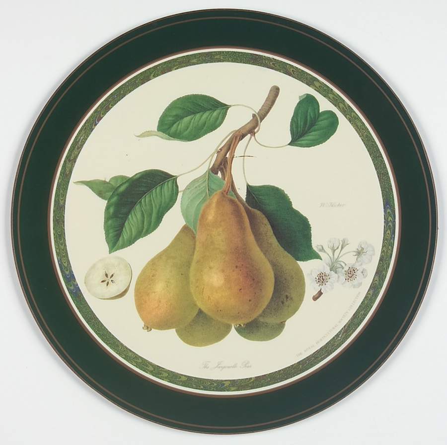 Hooker's Fruit (Bone, Made In England) Round Placemat with Cork Back by Rosina-Queens-1