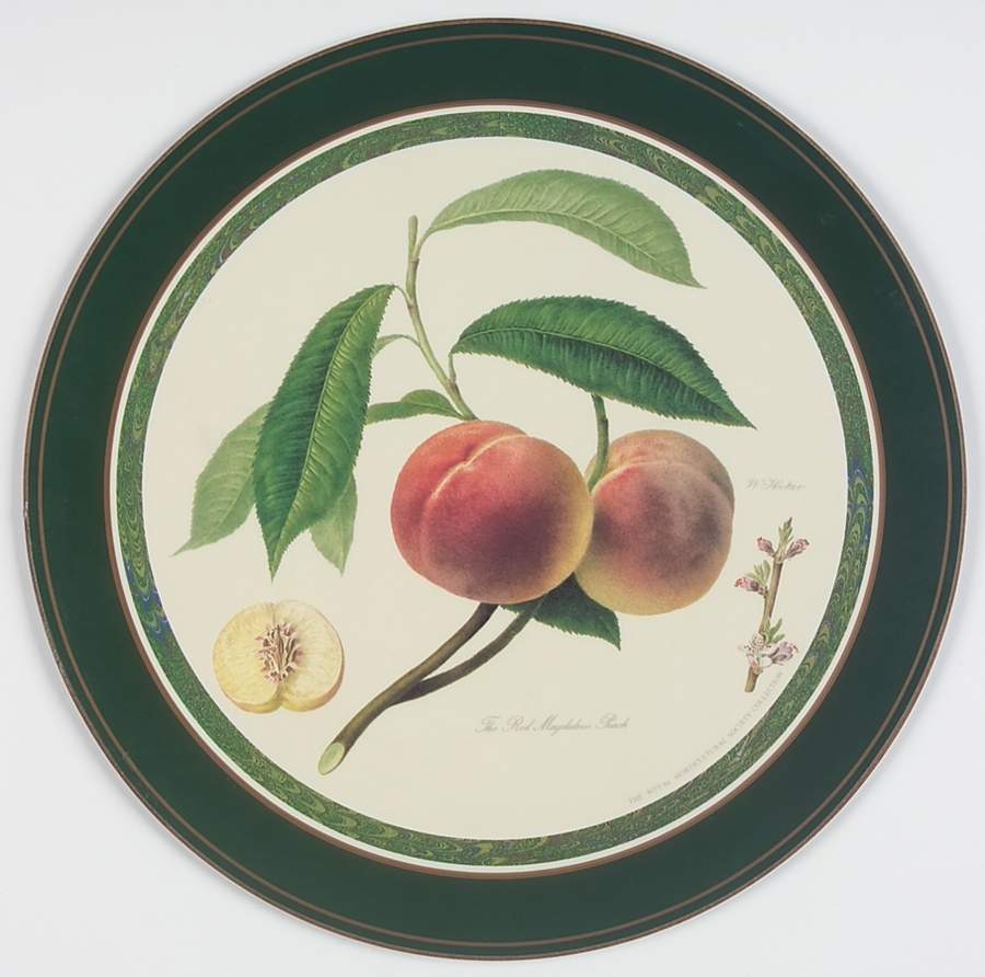 Hooker's Fruit (Bone, Made In England) Round Placemat with Cork Back by Rosina-Queens-1
