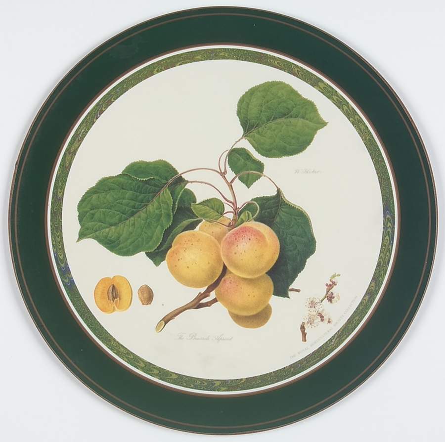 Hooker's Fruit (Bone, Made In England) Round Placemat with Cork Back by Rosina-Queens-1