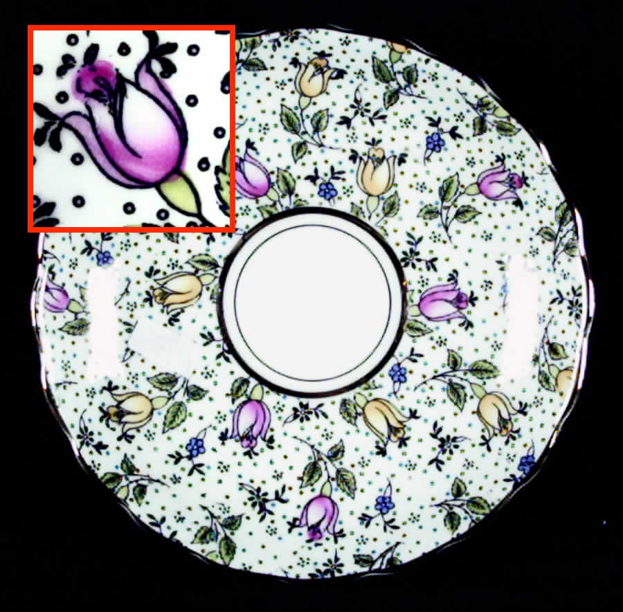 June (Brown, Multicolor Flowers) Saucer by Rosina-Queens-1