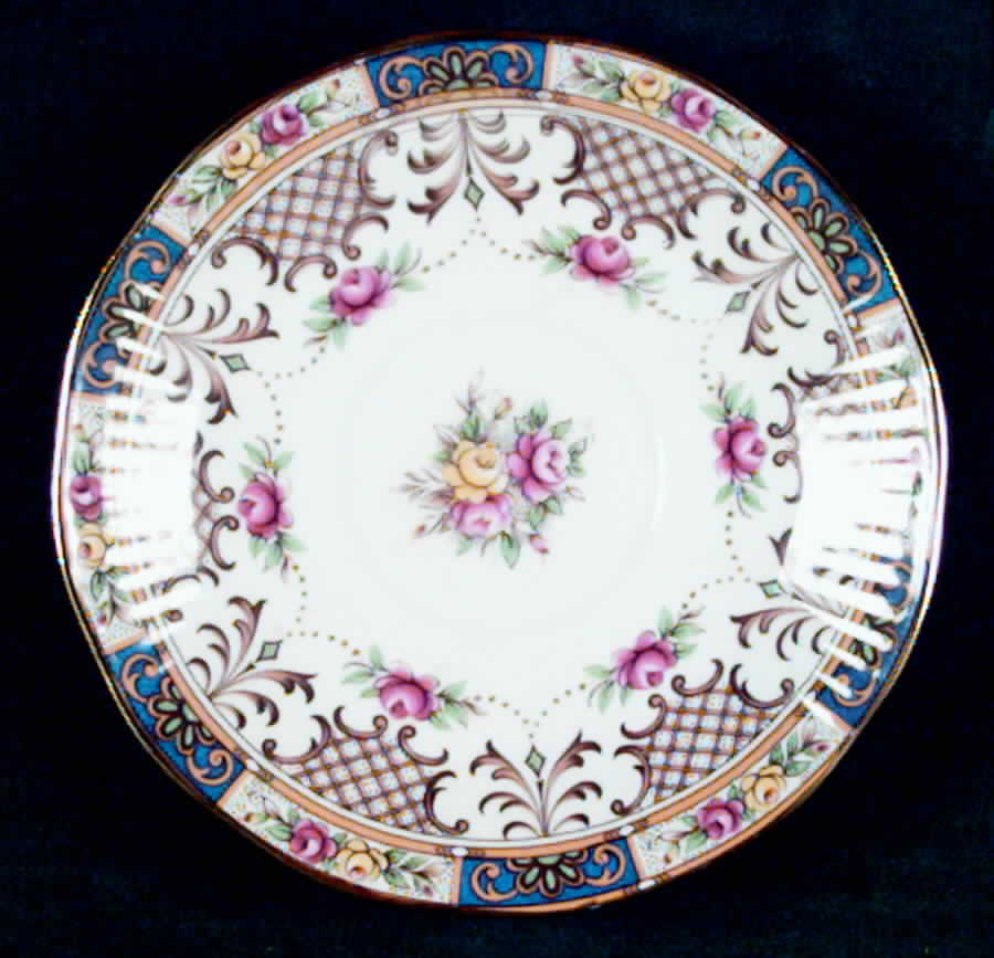 Kenilworth (Blue Panels) Saucer by Rosina-Queens-1