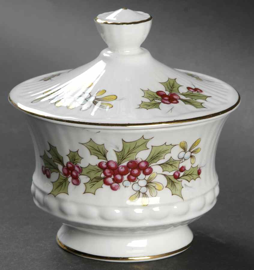 Old St. Nicholas (Scalloped, Ribbed) Sugar Bowl & Lid by Rosina-Queens-1