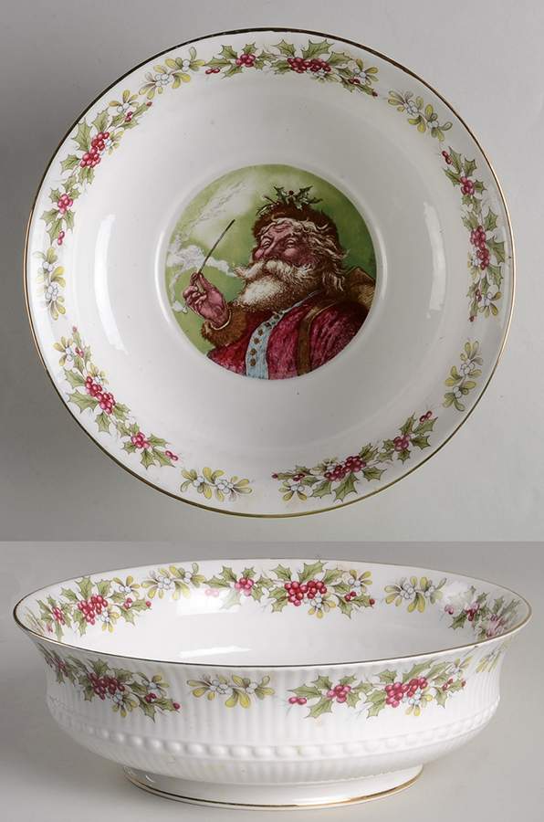 Old St. Nicholas (Scalloped, Ribbed) 9" Round Vegetable Bowl by Rosina-Queens-1