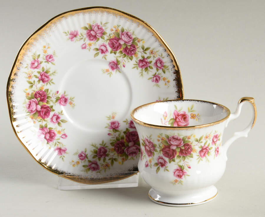 Queens Roses Footed Demitasse Cup & Saucer Set by Rosina-Queens-1