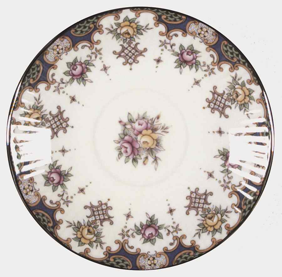 Kenilworth (Green Panels) Saucer by Rosina-Queens-1