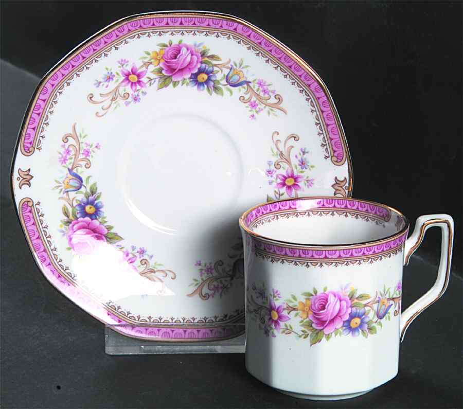 Richmond Flat Demitasse Cup & Saucer Set by Rosina-Queens-1