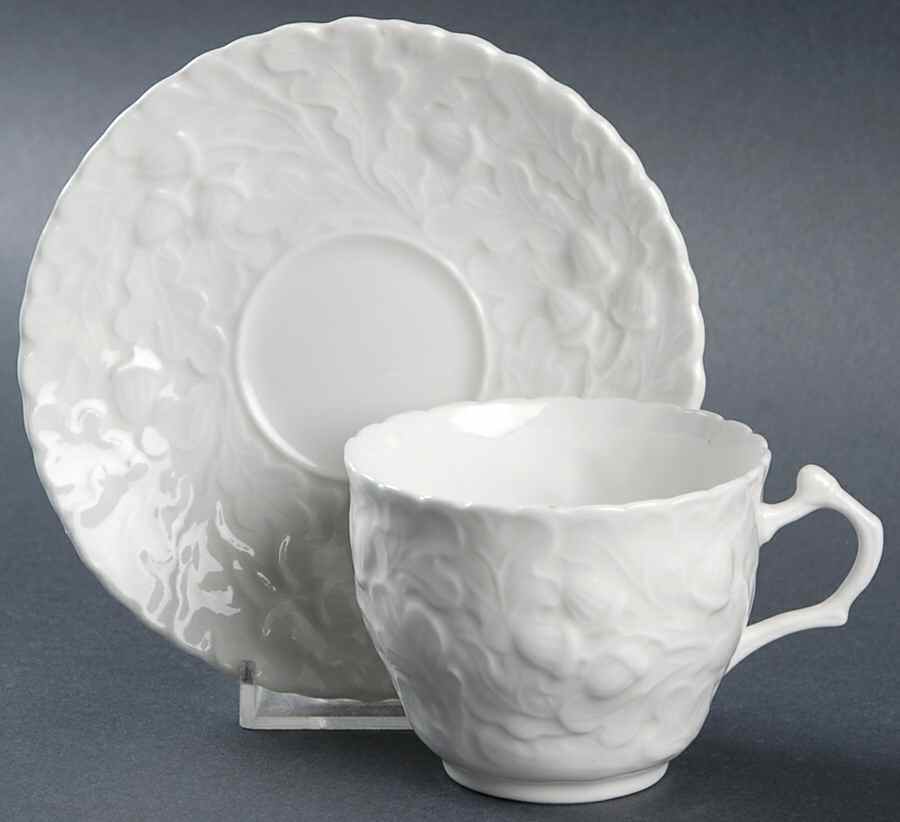 Royal Oak Flat Cup & Saucer Set by Rosina-Queens-1